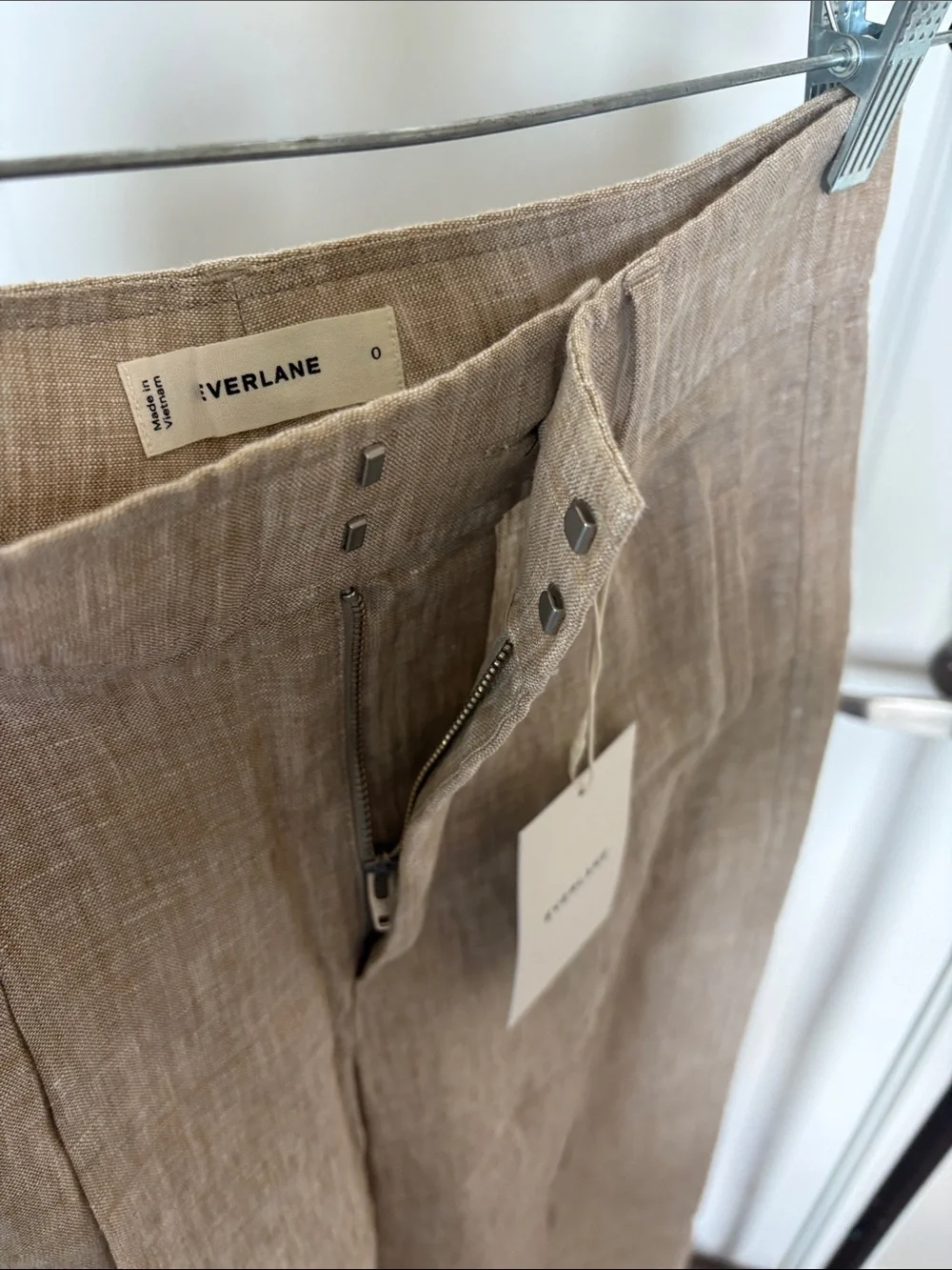 NWT Everlane Linen Way High Drape Pant Size 0